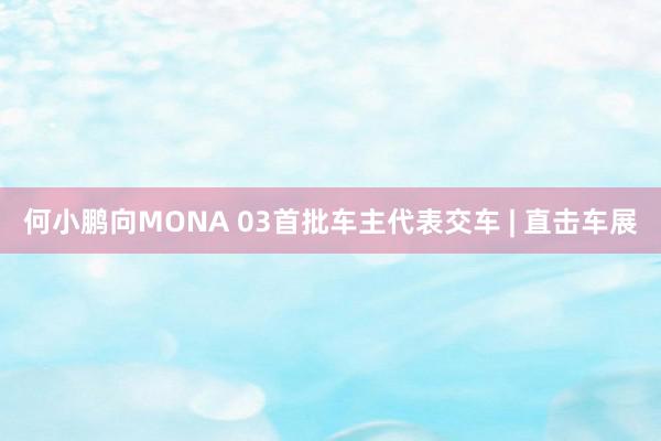 何小鹏向MONA 03首批车主代表交车 | 直击车展