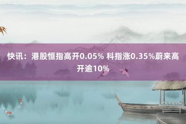 快讯：港股恒指高开0.05% 科指涨0.35%蔚来高开逾10%