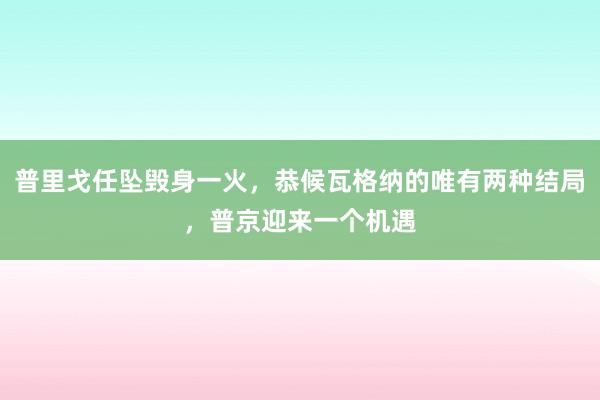 普里戈任坠毁身一火，恭候瓦格纳的唯有两种结局，普京迎来一个机遇